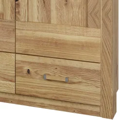 Best Wohnen Asteiche Schlafzimmerschrank mit Spiegel - 5-türig - Zamron