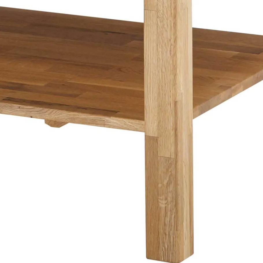 Outlet Wohnen Asteiche Sofatisch mit Schublade und Ablage - Hoxtona