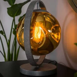 Hot Wohnen Außergewöhnliche Tischleuchte in Gold Glas - Vadimma