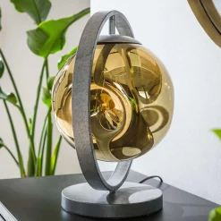 Hot Wohnen Außergewöhnliche Tischleuchte in Gold Glas - Vadimma