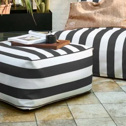 Discount Wohnen Aufblasbare Hocker gestreift - Ervice (2er Set)