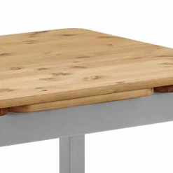 Discount Wohnen Ausziehbarer Esstisch Seramya in Grau Kiefer massiv