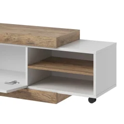 Sale Wohnen Ausziehbares TV Lowboard in Weiß Hochglanz - Milvara