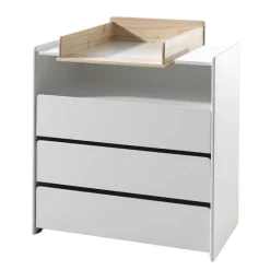 Clearance Wohnen Babyzimmer Kompletteinrichtung in Weiß - Mauricia (vierteilig)