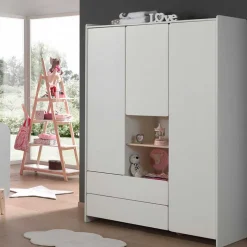 Clearance Wohnen Babyzimmer Kompletteinrichtung in Weiß - Mauricia (vierteilig)