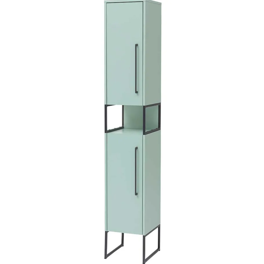 Best Wohnen Bad Hochschrank in Mint Grün & Anthrazit - Esdrus