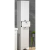 New Wohnen Bad Hochschrank in Weiß - 35x180x32 cm - Akira