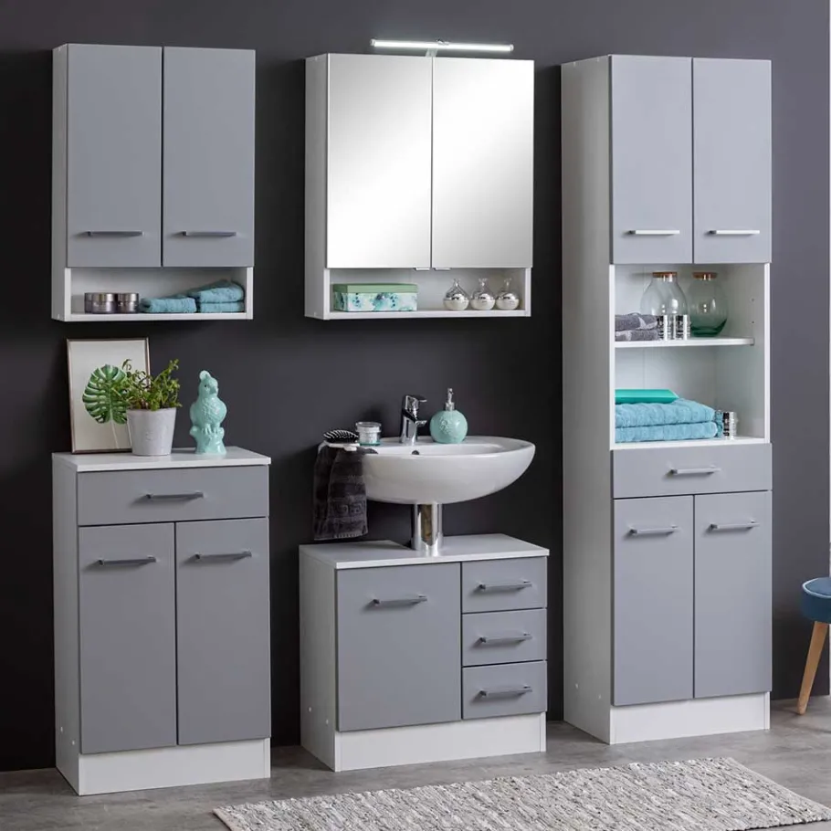 Best Wohnen Bad Komplett-Set Möbel - Girios (fünfteilig)