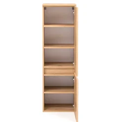 Best Wohnen Bad Midischrank in Weiß Glas & Wildeiche - Vrendina