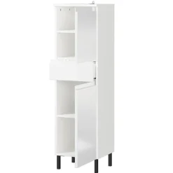 Best Wohnen Bad Midischrank in Weiß Hochglanz - Loeesa