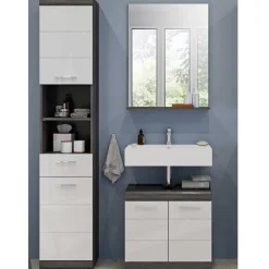 Wohnen Bad Spiegel & Beckenschrank & Hochschrank - Nancys (dreiteilig)
