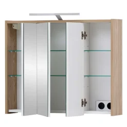 Clearance Wohnen Bad Spiegelschrank in Eiche hell Dekor - Lepre