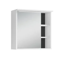 Discount Wohnen Bad Spiegelschrank in Weiß mit Schwarz - Envaton