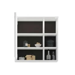 Discount Wohnen Bad Spiegelschrank in Weiß mit Schwarz - Envaton