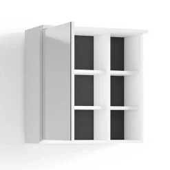 Discount Wohnen Bad Spiegelschrank in Weiß mit Schwarz - Envaton
