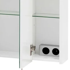 Sale Wohnen Bad Spiegelschrank in Weiß Glanz & Eiche - Utiona