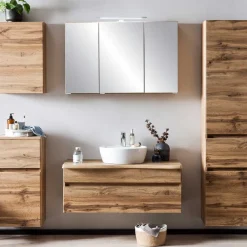Discount Wohnen Bad Spiegelschrank in Wildeiche Optik - Drumias