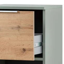 New Wohnen Bad Unterschrank in Graugrün mit Eiche - Liz