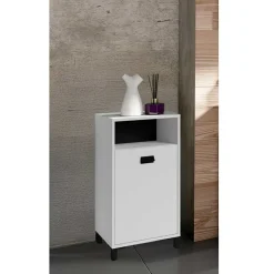 Outlet Wohnen Bad Unterschrank in Weiß mit Schwarz - Envaton