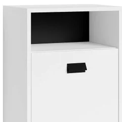 Outlet Wohnen Bad Unterschrank in Weiß mit Schwarz - Envaton