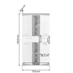 Sale Wohnen Bad Waschplatz & Highboard & Hochschrank - Nancys (vierteilig)