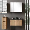New Wohnen Bad Waschplatz Mobiliar Set - Crystoga (dreiteilig)