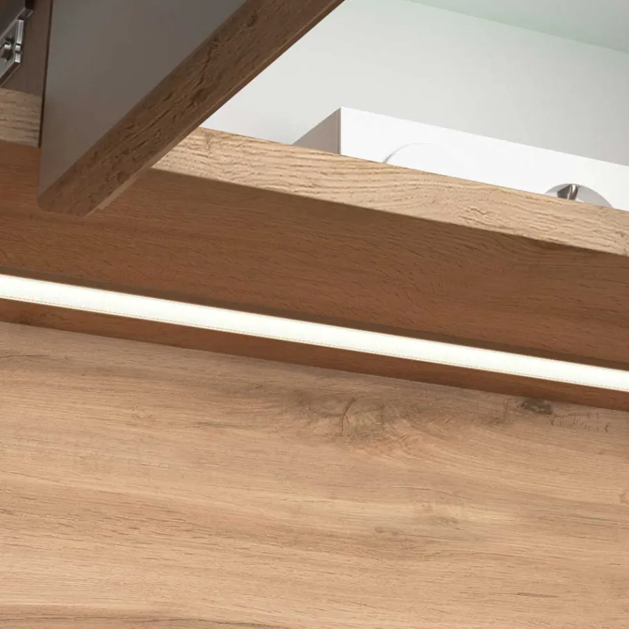 Wohnen Badausstattung in Holzoptik Wildeiche - Tofias (vierteilig)