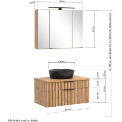 Sale Wohnen Badausstattung Möbel-Kombi modern - Crystoga (vierteilig)