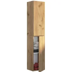 New Wohnen Badeinrichtung im Holzlook Set - Yulmatro (vierteilig)