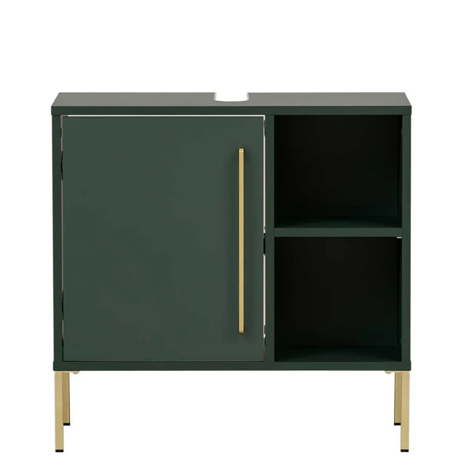 Best Wohnen Badeinrichtung Möbel in Dunkelgrün & Gold - Aqua (sechsteilig)