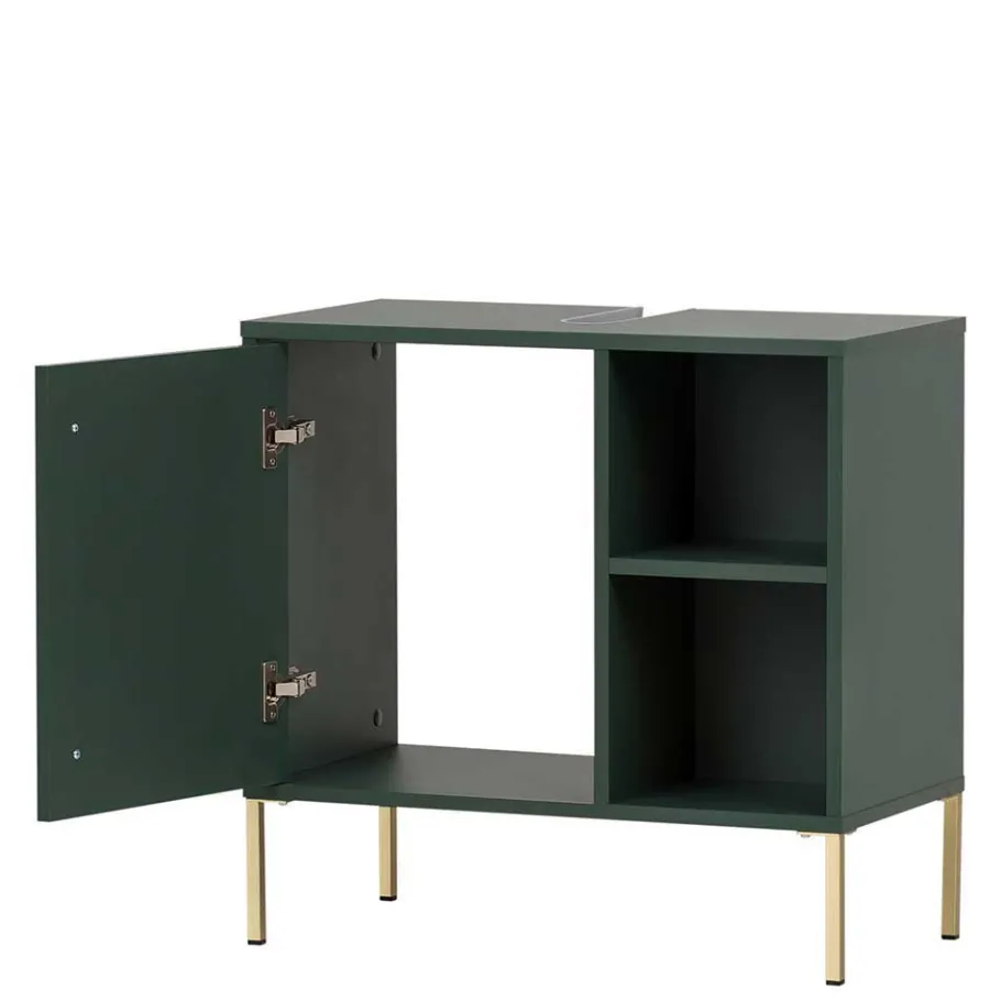 Best Wohnen Badeinrichtung Möbel in Dunkelgrün & Gold - Aqua (sechsteilig)