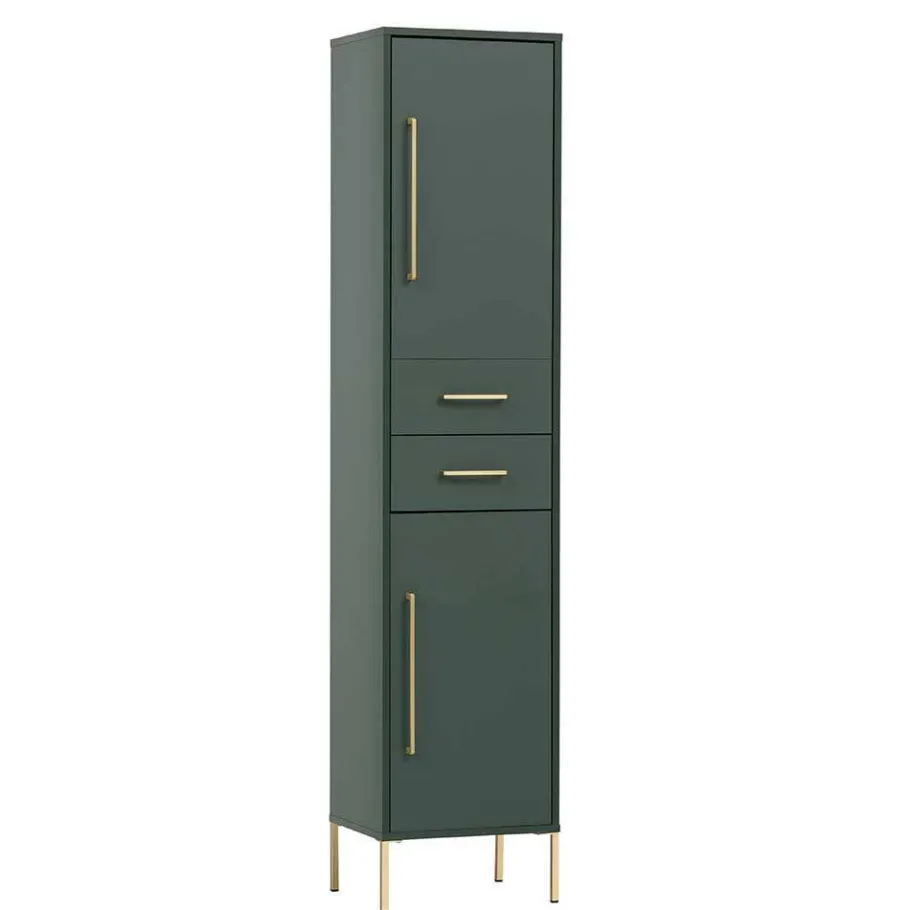 Best Wohnen Badeinrichtung Möbel in Dunkelgrün & Gold - Aqua (sechsteilig)