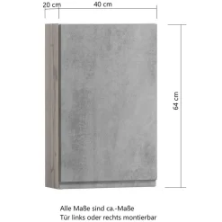 Best Wohnen Badeinrichtung Set in Beton Optik - Mia (vierteilig)