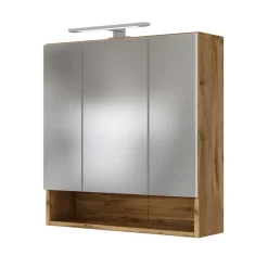 Sale Wohnen Badezimmer 3D Spiegelschrank in Holz Nachbildung - Lemnas