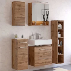 Sale Wohnen Badezimmer 3D Spiegelschrank in Holz Nachbildung - Lemnas