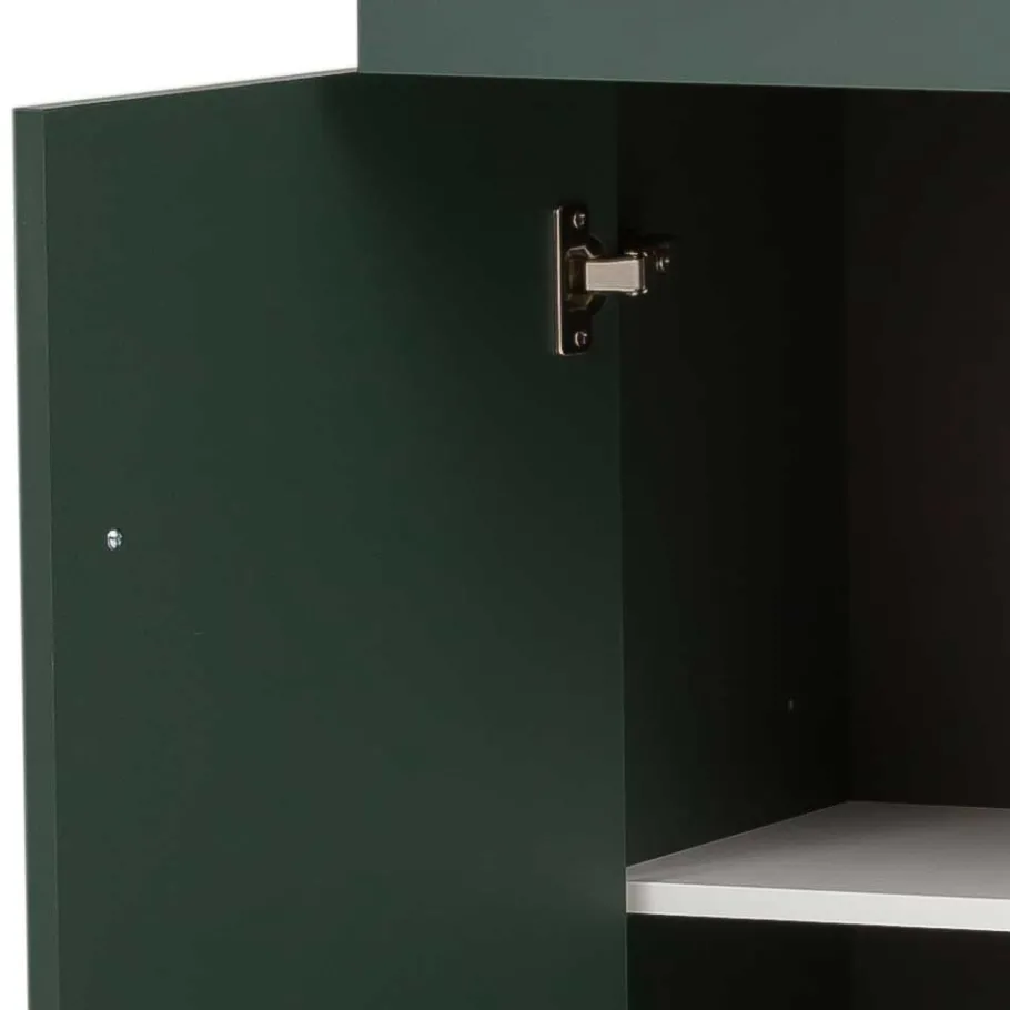 Hot Wohnen Badezimmer Highboard in Dunkelgrün & Gold - Aqua