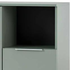 Best Wohnen Badezimmer Highboard in Graugrün und Eiche - Liz