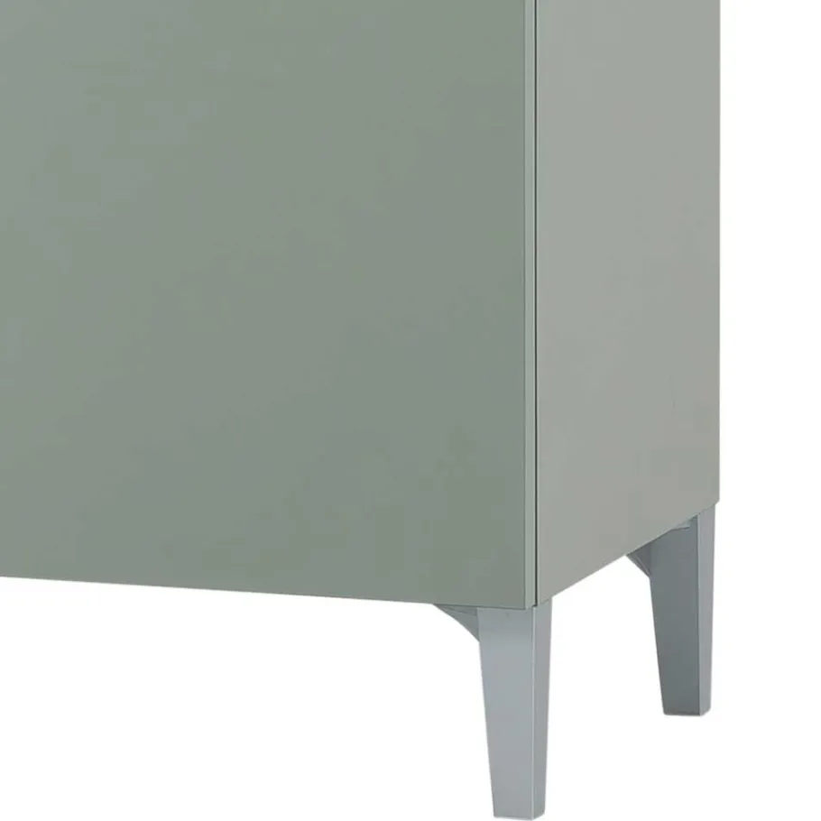 Best Wohnen Badezimmer Highboard in Graugrün und Eiche - Liz