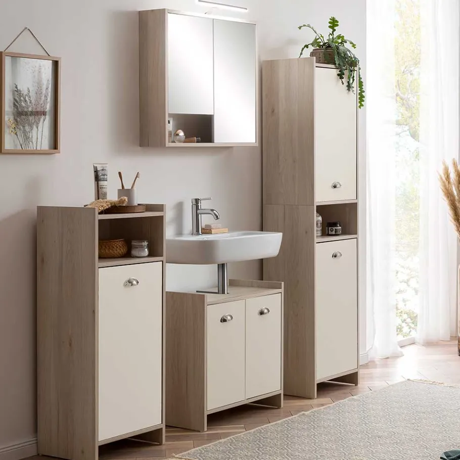 Sale Wohnen Badezimmer Hochschrank mit zwei Türen und Fach - Togban