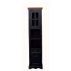 New Wohnen Badezimmer Hochschrank Sentiments in Schwarz Mangobaum