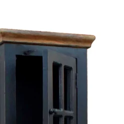 New Wohnen Badezimmer Hochschrank Sentiments in Schwarz Mangobaum