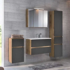 Clearance Wohnen Badezimmer Kombination als Möbelset - Athrin (vierteilig)