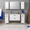 Clearance Wohnen Badezimmer Kombination Sagunis in Weiß (sechsteilig)