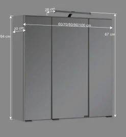 Clearance Wohnen Badezimmer Kombination Sagunis in Weiß (sechsteilig)