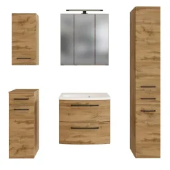 Outlet Wohnen Badezimmer Möbel Einrichtung Set - Arazony (fünfteilig)