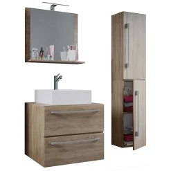 Best Wohnen Badezimmer Möbelset in Holzoptik - Caleena (dreiteilig)