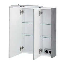 New Wohnen Badezimmer Spiegelschrank in Grau - Grandiova