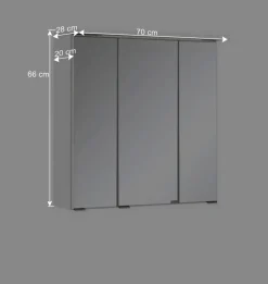 Discount Wohnen Badezimmer Spiegelschrank mit 70 cm Breite - Sagunis I