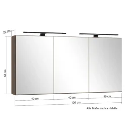 Sale Wohnen Badezimmer Spiegelschrank 120 cm breit - Ucaida