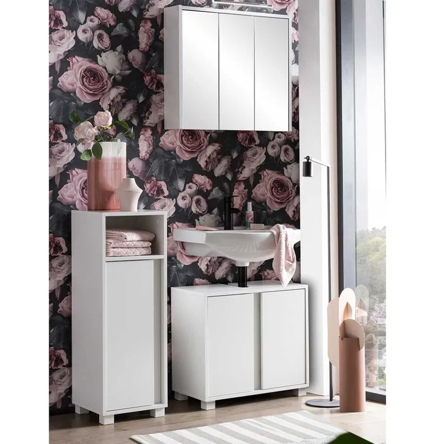 Online Wohnen Badezimmer Spiegelschrank in Weiß - Seriacus